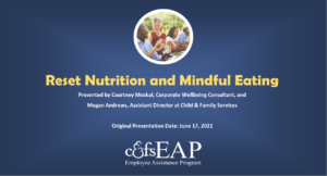 Reset Nutrition and Mindful Eating