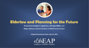 Elderlaw and Planning for the Future